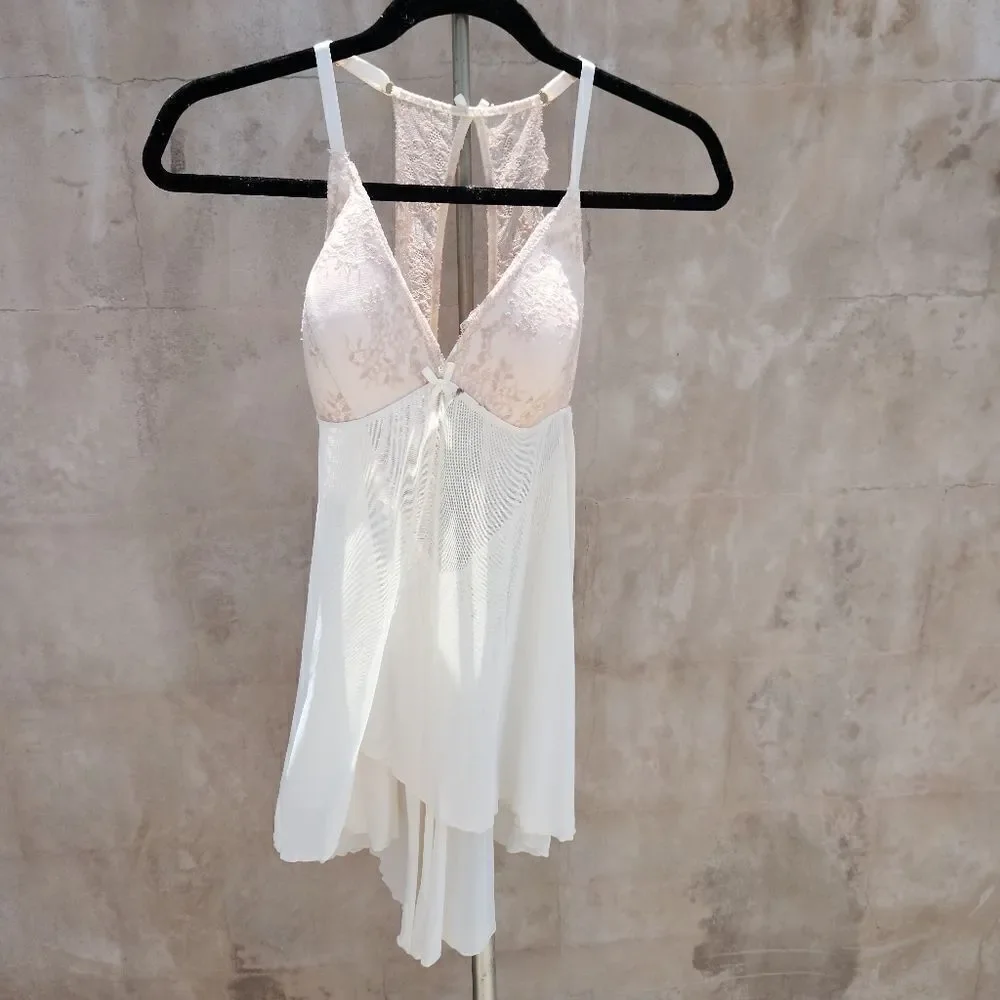 Fiorentina negligee baby doll pink and cream